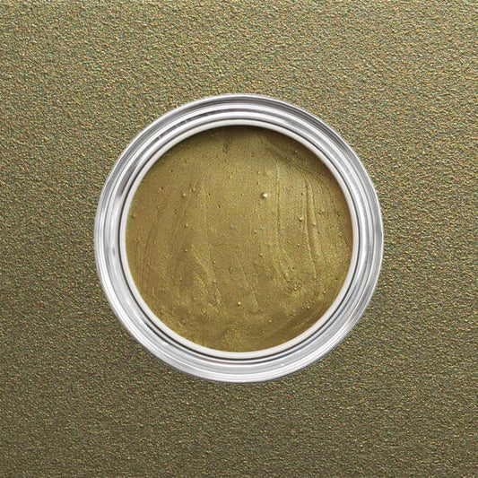 Farbton Antique Gold in einer geöffneten Dose von oben.