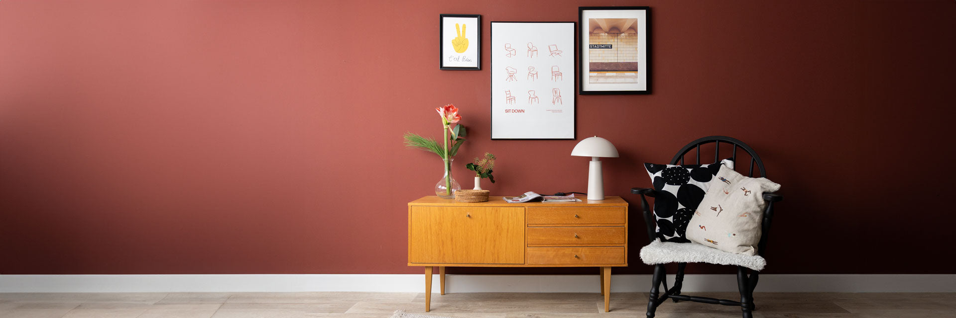 Bannerbild für unsere Farbtöne im Midcentury Modern Stil.