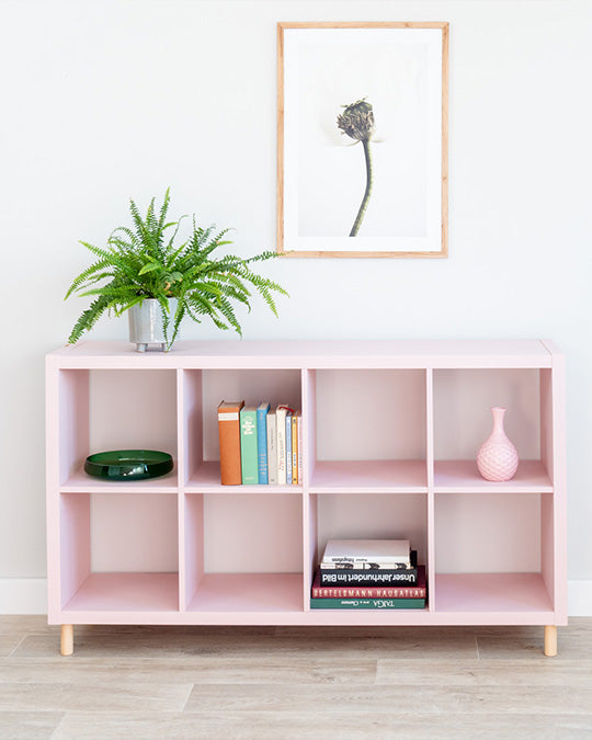 IKEA Kallax im Farbton Blush gestrichen