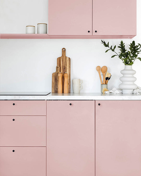 Küche im Farbton Blush gestrichen