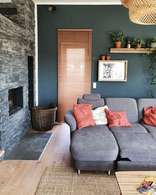 Wohnlzimmer im Farbton Brooklyn gestrichen