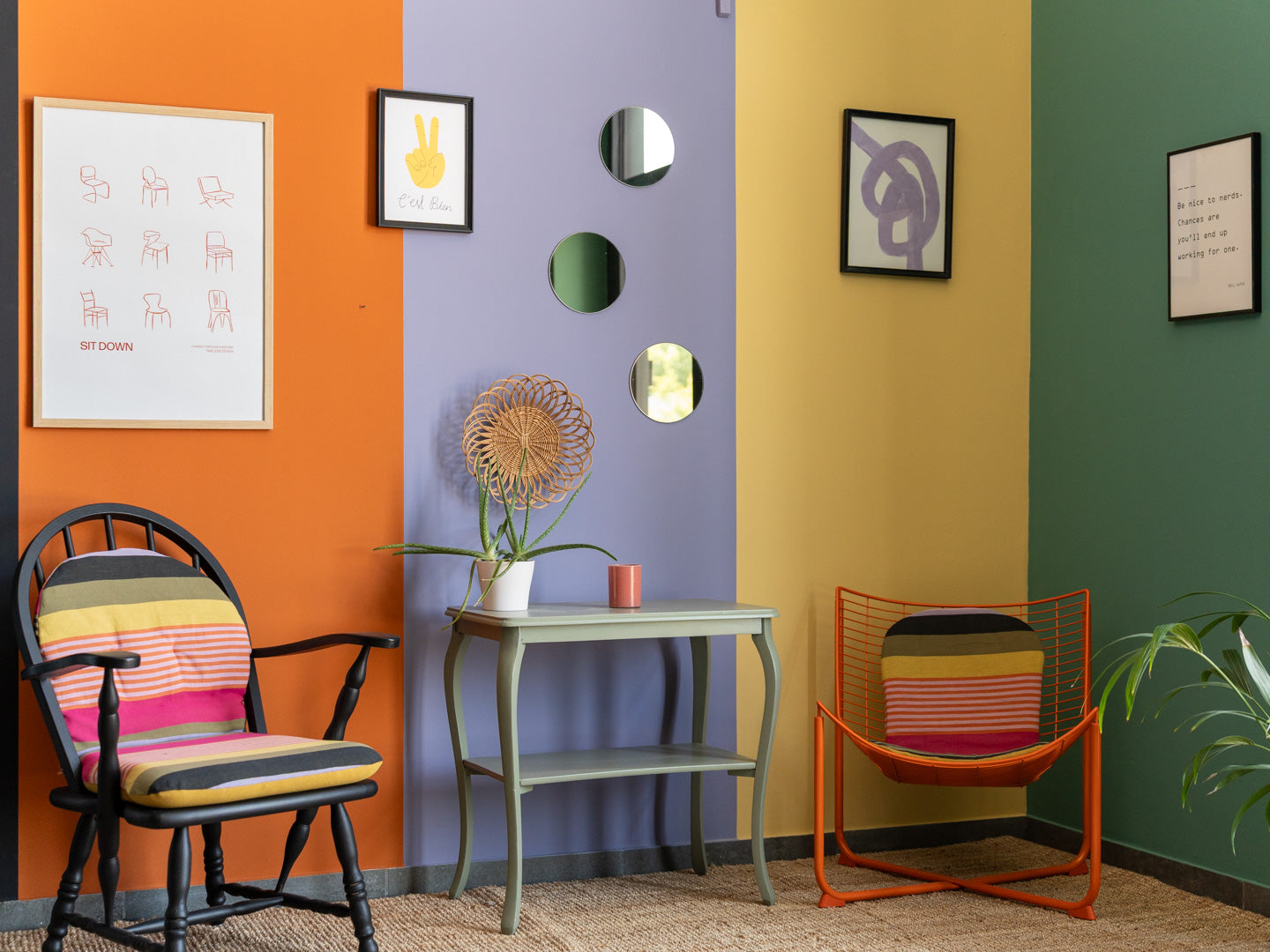 Eingangsbereich von Lignocolor in 4 Farben gestaltet