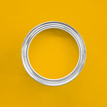 Farbton Gelb in einer geöffneten Dose von oben