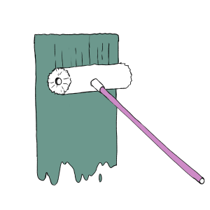 Icon mit einer streichenden Malerwalze für das Projekt Wände streichen