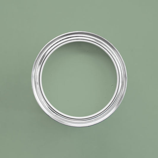 Farbton Old Green in einer geöffneten Dose von oben