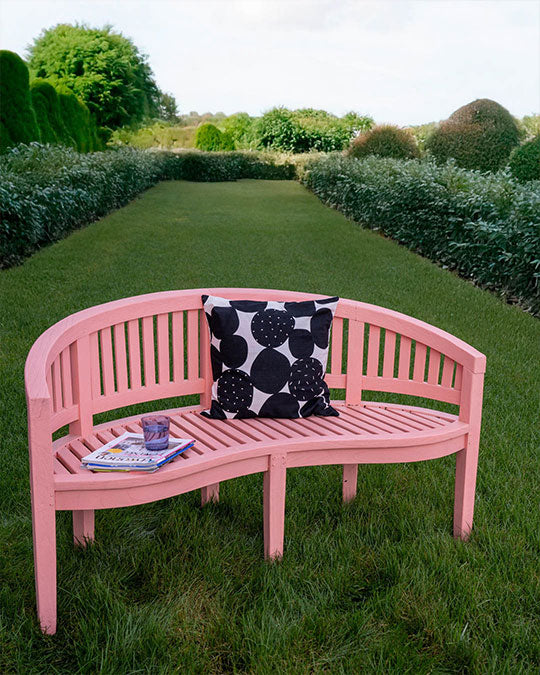 Gartenbank im Farbton Flamingo