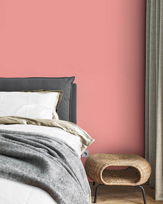 Schlafzimmer im Farbton Flamingo