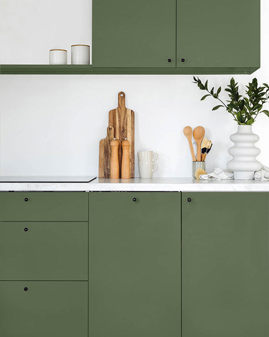 Küche im Farbton Forest