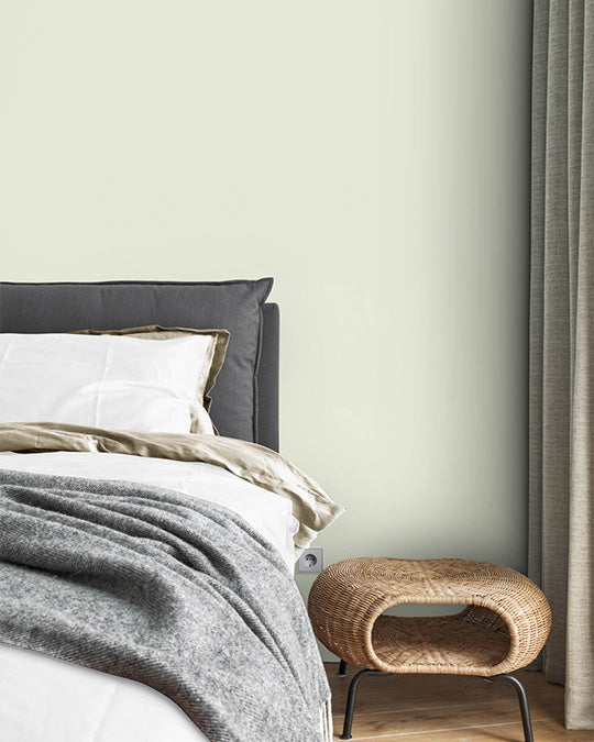 Schlafzimmer im Farbton Frosty Green