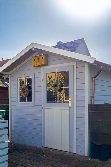 Gartenhaus in der Holzfare außen Metropolis