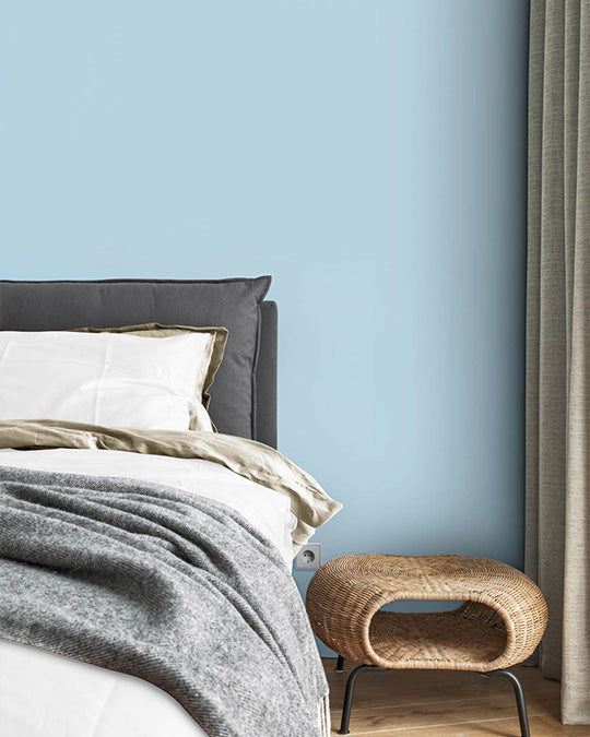 Schlafzimmer im Farbton Ice Blue