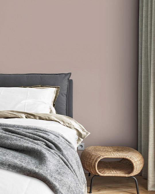 Schlafzimmer im sanfte Mauve-Grau-Farbton Mushroom