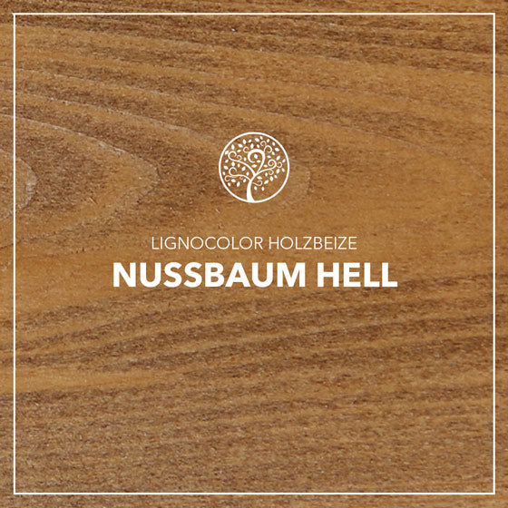 Holzbeize Nussbaum hell Farbtonbild