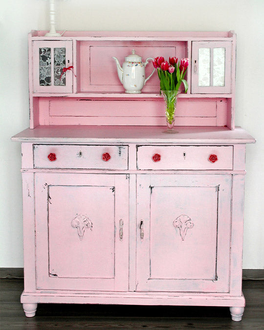 Buffet im schönen, zarten Romantik Rosa