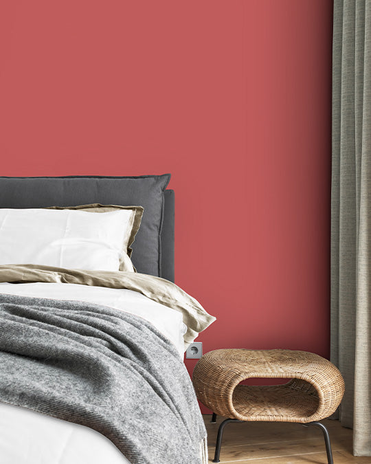 Schlafzimmer im klassichen, knalligen Rot