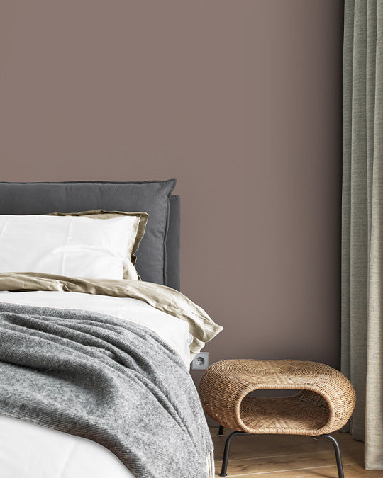 Schlafzimmer im mittleren Braun-Grau Shades