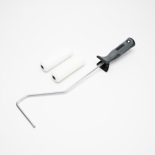 Farbroller klein mit zwei Farbwalzen aus Schaumstoff