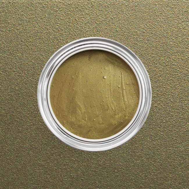 Farbton Antique Gold in einer geöffneten Dose von oben.