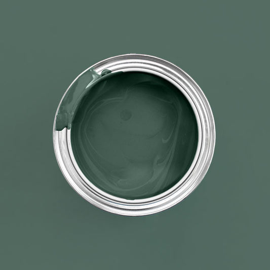 Farbton Midnight Green in einer geöffneten Dose von oben