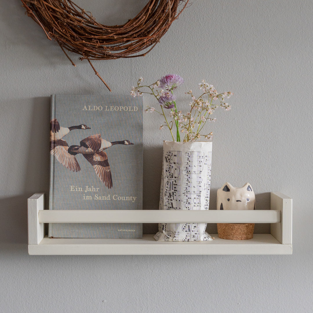 Wandfarbe Nature Grey - Wandregal Kreidefarbe Dried Leaves