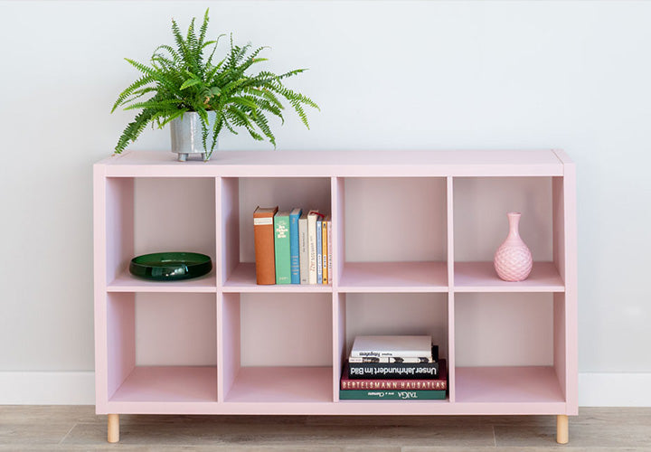 IKEA Kallax im Buntlack Blush gestrichen