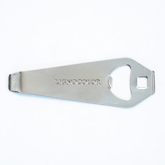 Silberner Dosenöffner mit Lignocolor Gravur