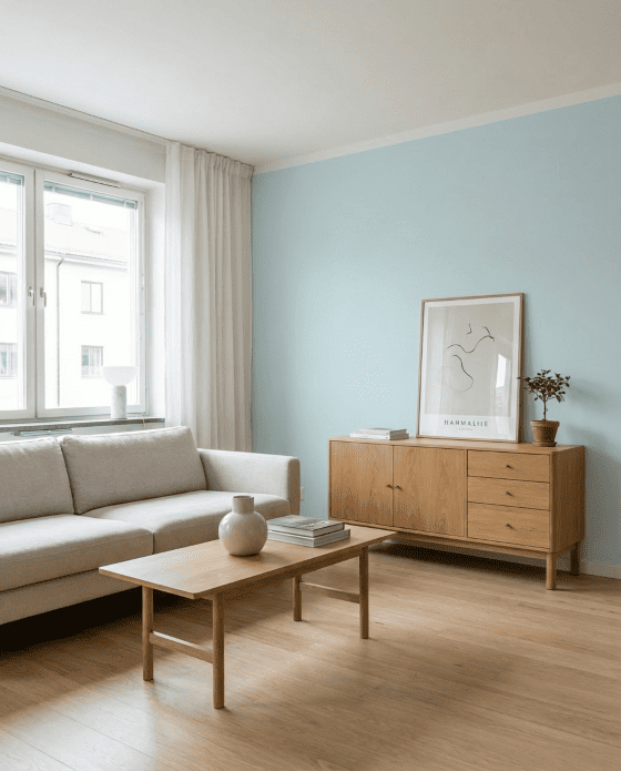 Wandfarbe Arctic Blue