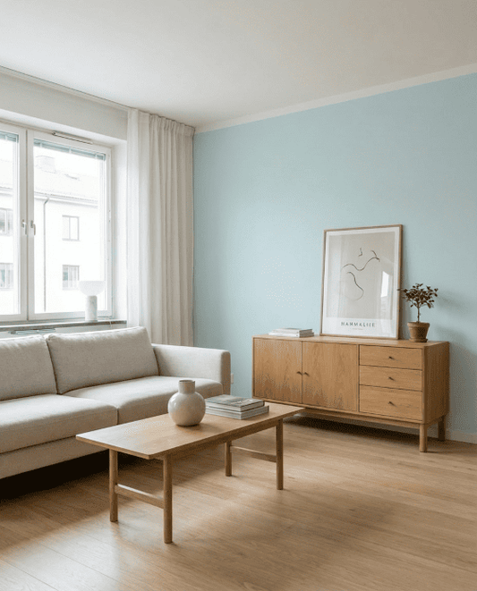 Wandfarbe Arctic Blue