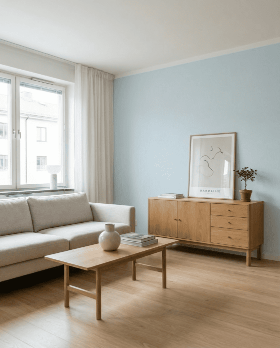 Wandfarbe Light Blue