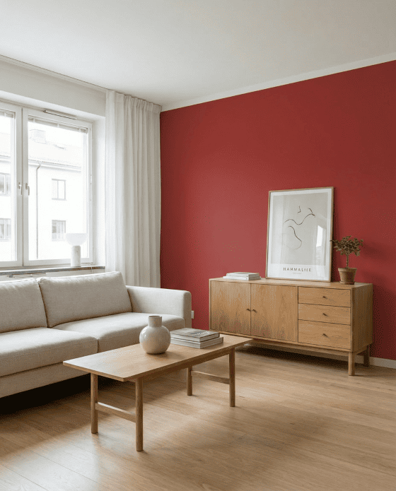 Wandfarbe Rot
