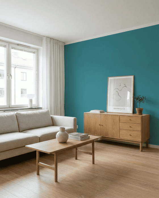 Wandfarbe Vintage Blue