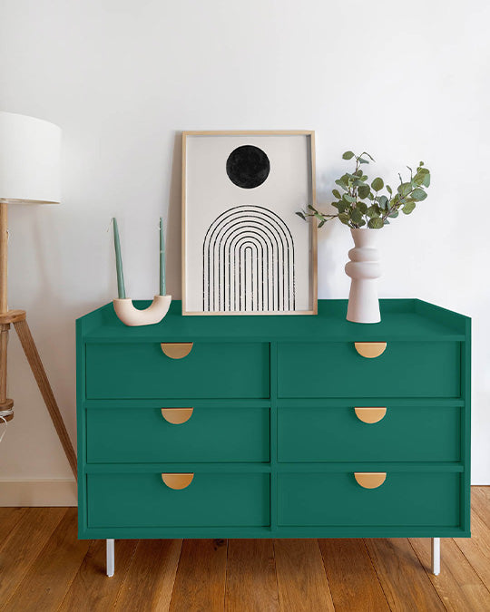 Kommode im Farbton Emerald