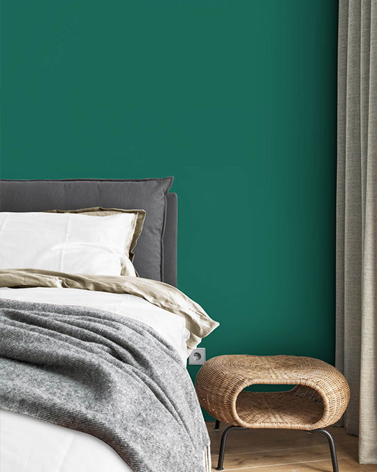 Schlafzimmer im Farbton Emerald