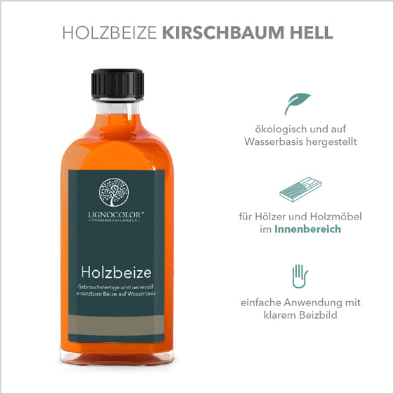 Holzbeize Kirschbaum hell Farbtonbild