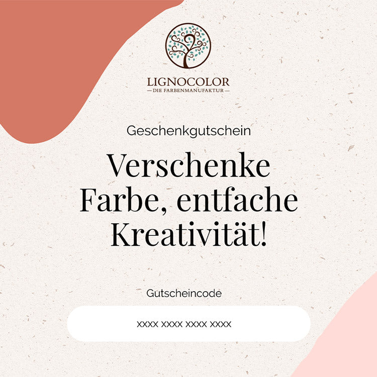 Lignocolor Streich-Gutschein – Digitales Geschenk für DIY-Projekte