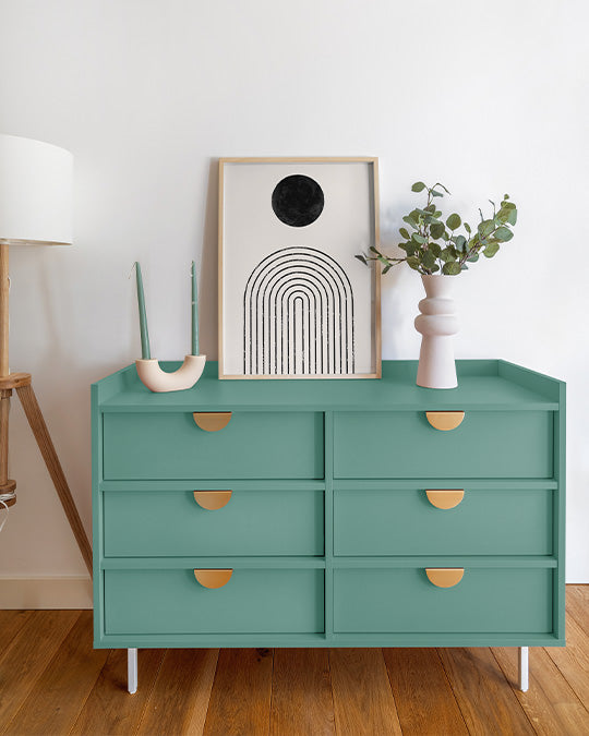 Kommode im warmen Grün-Türkis Lignocolor Green