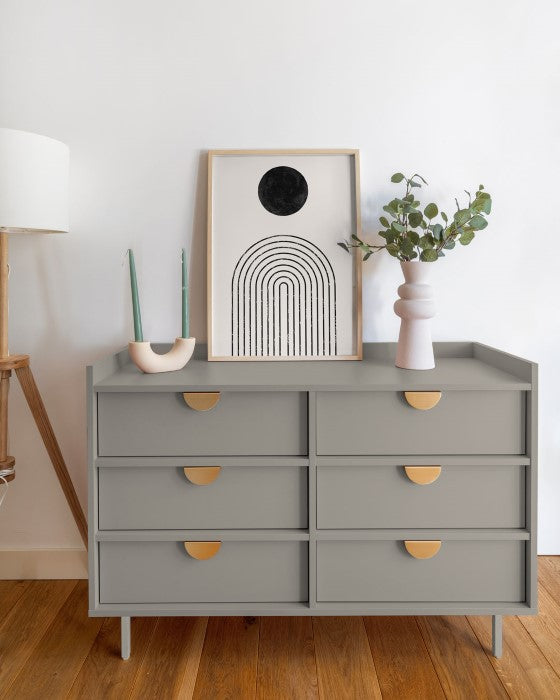 Kommode im leicht gelblicheln Grauton Nature Grey