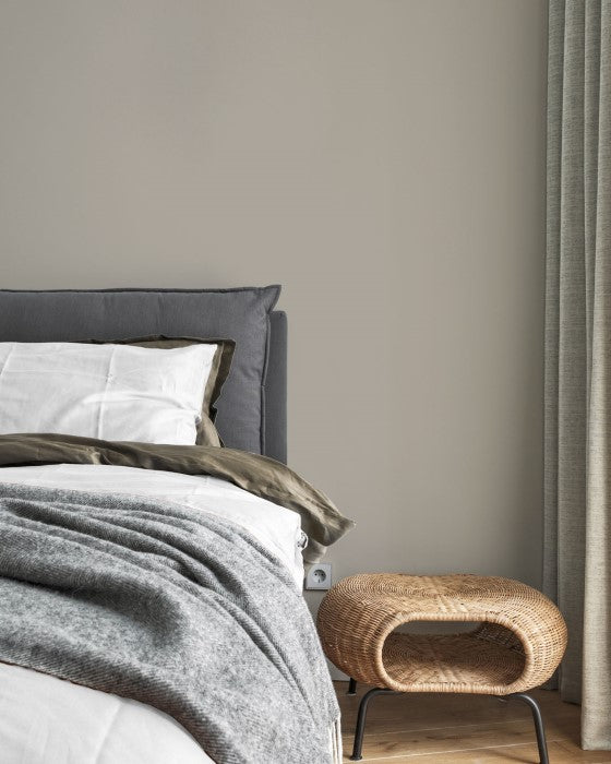 Schlafzimmer im leicht gelblicheln Grauton Nature Grey