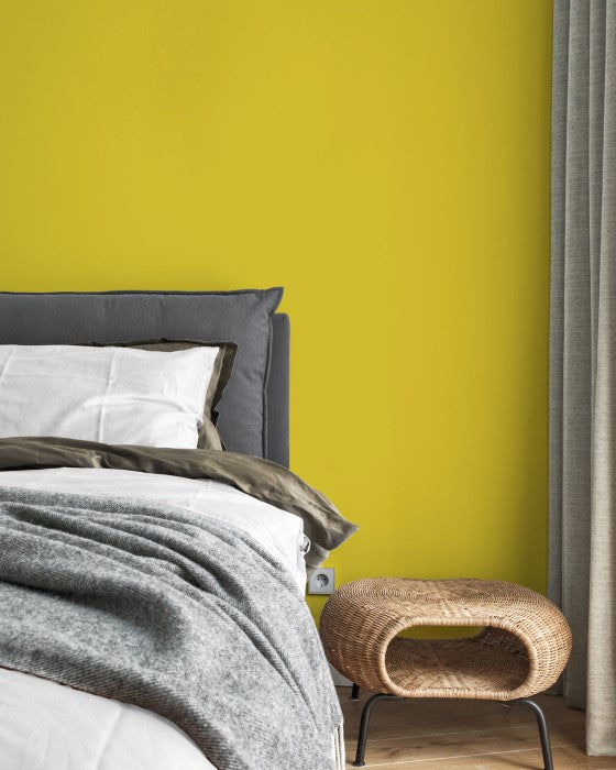 Schlafzimmer im knalligen Gelb-Grün Nice Pistacchio