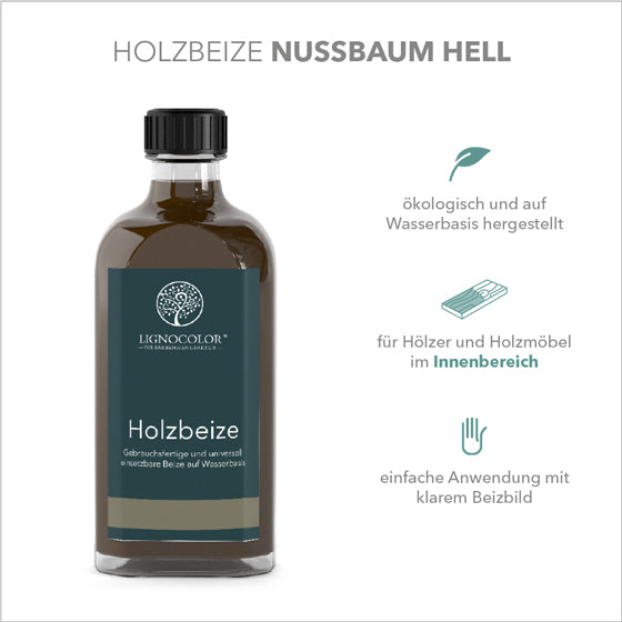 Holzbeize Nussbaum hell Eigenschaften
