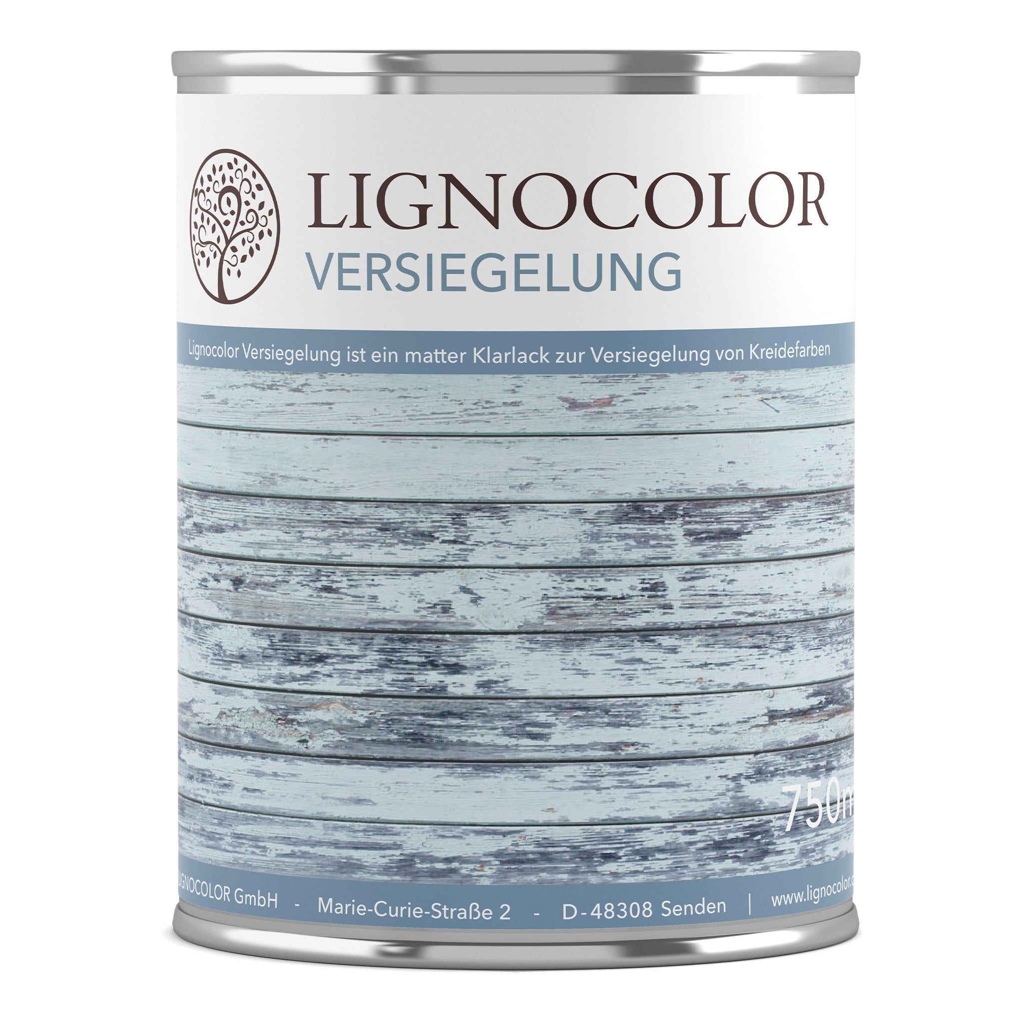 Produktdose der Lignocolor Versiegelung vor einem weißen Hintergrund